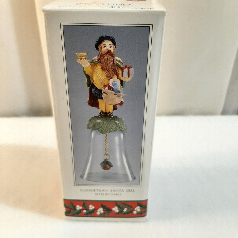 Novelino Christmas through the Ages Elizabethan Santa Bell Vintage 1992 NIB